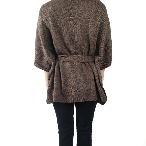 H&M Poncho Style Brown Heathered Sweater (XS) - Picture 10 of 12